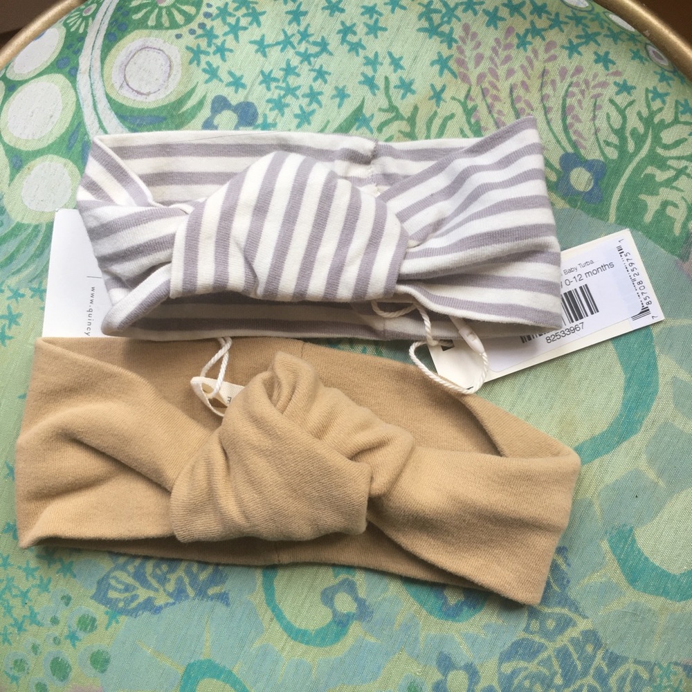 Quincy Mae Baby Turban Headbands 0-12 12-24 NWT!